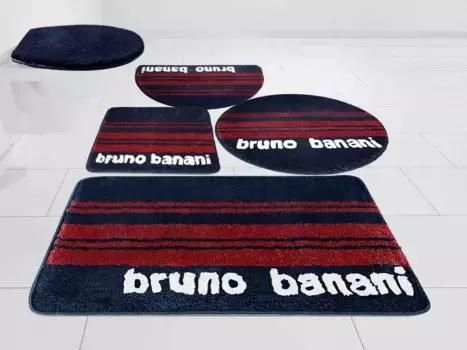 Коврик для ванной Bruno Banani "Daniel", высота 20 мм, противоскользящее покрытие полукруглый (50х80 см), синий