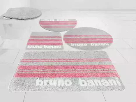 Коврик для ванной Bruno Banani "Daniel", высота 20 мм, противоскользящее покрытие прямоугольный (50х90 см), светло-серый