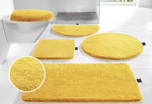 Коврик для ванной Bruno Banani "Lana" 3 шт. Подвесной туалетный гарнитур, цвет lemon