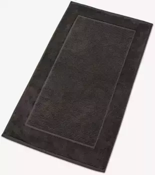 Коврик для ванной Christy "Supreme", высота 7 мм, подходит для пола с подогревом, коврик для ванной премиум-класса люксового качества 1000 г/м, 50 x 90, комплект из 2 шт, цвет graphite