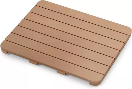 Коврик для ванной COSTWAY Badematte 60x48cm, коричневый