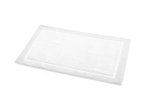 Коврик для ванной Daunex Basic White Terrycloth With Jacquard Frame, 5070 см