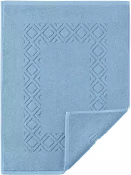 Коврик для ванной Egeria "Денвер", высота 8 мм, подходит для пола с подогревом, можно использовать с обеих сторон прямоугольный (70х130 см), цвет himmelblau