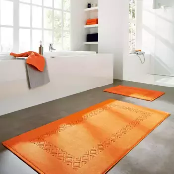 Коврик для ванной Egeria "Денвер", высота 8 мм, подходит для пола с подогревом, можно использовать с обеих сторон прямоугольный (60х110 см), цвет gelb