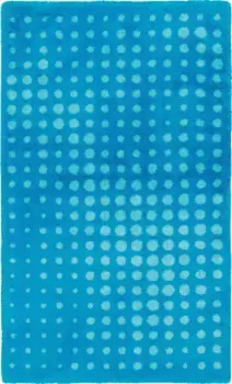 Коврик для ванной Egeria "DOT", высота 10 мм, нескользящее покрытие, подходит для пола с подогревом прямоугольный (70х120 см), синий