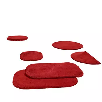 Коврик для ванной Erwin Mller Duschvorlage halbrund Kefalonia, красный