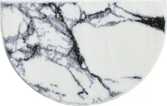 Коврик для ванной Erwin Mller Duschvorlage halbrund MARMOR, белый