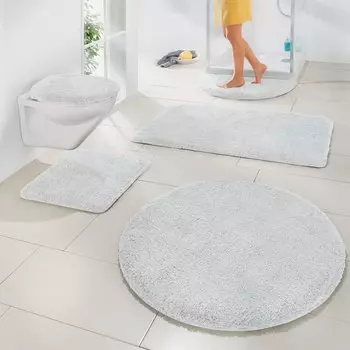 Коврик для ванной Erwin Mller Duschvorlage halbrund Rhodos, белый