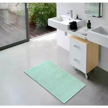 Коврик для ванной etrea - Коврик для ванной из 100% хлопка Франкфуртский бирюзовый, 50x80 см Etrea Himmlische Qualitt