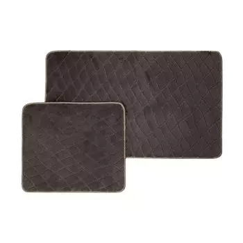 Коврик для ванной Evidea Soft Holly, 2 предмета - антрацит - 60x100 см + 50x60 см