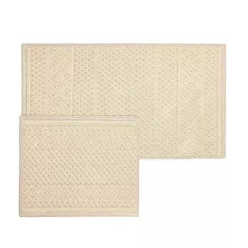 Коврик для ванной Evidea Soft Merry Natural, 2 предмета - Бежевый - 60x100 см + 50x60 см