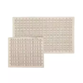 Коврик для ванной Evidea Soft Wesley Natural, 2 предмета - антрацит - 60x100 см + 50x60 см