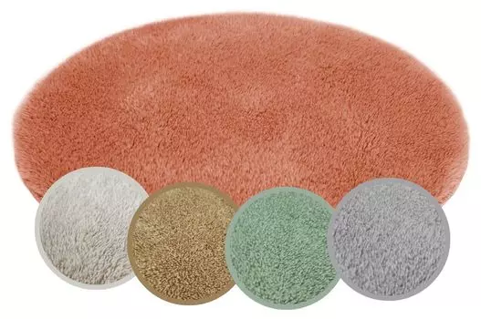 Коврик для ванной Florida, нескользящий, круглый, ржаво-красный, 60 см, коврик для ванной, ковер для ванной, мягкий и пушистый, моющийся коврик для душа для ванной комнаты Andiamo