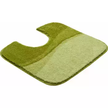 Коврик для ванной Grund «Flash», высота 20 мм, прочный, подходит для пола с подогревом, нескользящая спинка, пушистый коврик для ванной с волнистым дизайном, зеленый