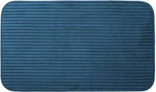 Коврик для ванной Gzze "Берлин", высота 7 мм, с противоскользящим покрытием, подходит для пола с подогревом, коврик для ванной, однотонный, имитация шнура, можно стирать прямоугольный (70х120 см), цвет petrol