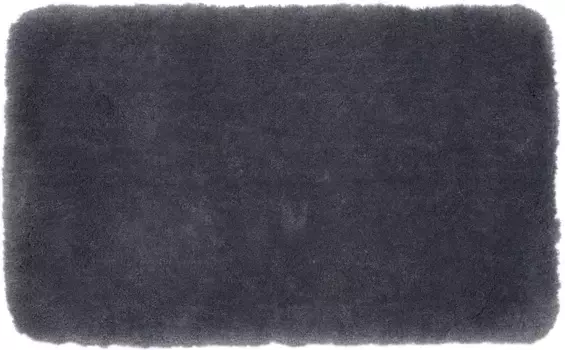 Коврик для ванной Gzze "DELUXE", с противоскользящим покрытием, подходит для пола с подогревом, с очень высоким ворсом прямоугольный (70х120 см), цвет anthrazit