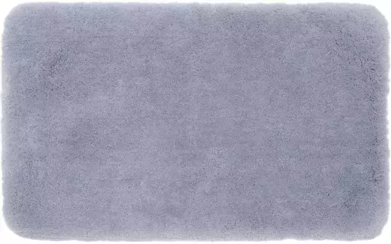 Коврик для ванной Gzze "DELUXE", с противоскользящим покрытием, подходит для пола с подогревом, с очень высоким ворсом прямоугольный (50х45 см), цвет silberfarben