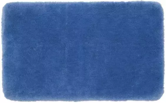 Коврик для ванной Gzze "DELUXE", с противоскользящим покрытием, подходит для пола с подогревом, с очень высоким ворсом прямоугольный (60х100 см), цвет taubenblau