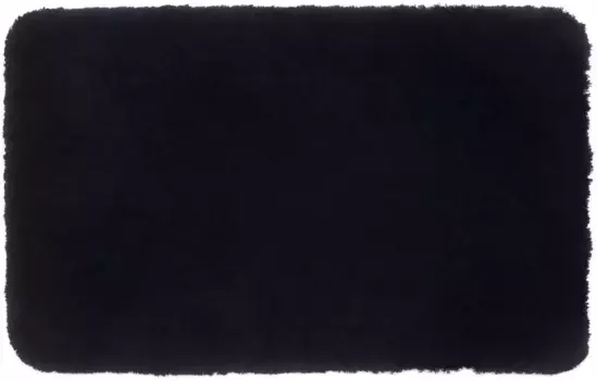 Коврик для ванной Gzze "DELUXE", с противоскользящим покрытием, подходит для пола с подогревом, с очень высоким ворсом прямоугольный (50х45 см), цвет graphit