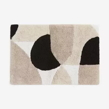 Коврик для ванной H&M Home Patterned, светло-бежевый