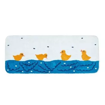 Коврик для ванной Homescapes Ententeich, 50x125 cm, 50x1x130 см цвет wei/blau/gelb