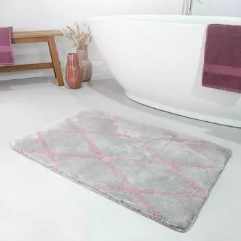 Коврик для ванной Homie Living Badteppich San Bosa, цвет grau/rosa