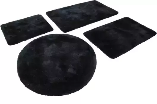Коврик для ванной Homie Living "Porto Azzurro" круглый ( 90 см), черный