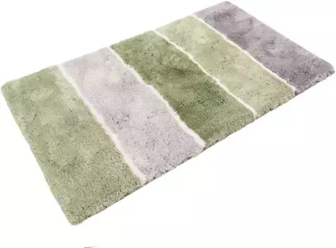 Коврик для ванной Homie Living "Рио Марина" прямоугольный (55х65 см), зеленый/серый