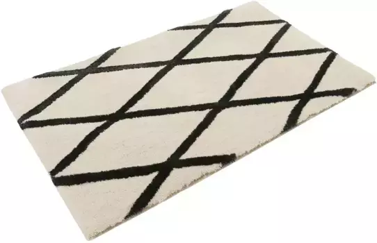 Коврик для ванной Homie Living "San Bosa" прямоугольный (55х65 см), белый/черный