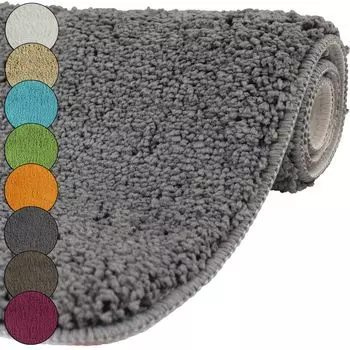 Коврик для ванной и туалета Lasalle - противоскользящий, выбор цвета и размера, цвет: серый, вариант: коврик для ванной 60х90 см DILUMA