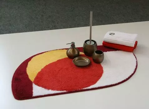 Коврик для ванной из батекса, коврик для ванной, коврик для душа, коврик для ванной, 60 x 100 см, вьющийся оранжевый Batex, мультиколор