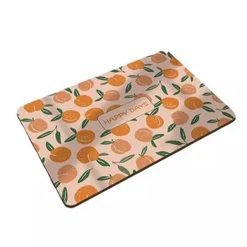 Коврик для ванной из диатомовой земли цветочной серии, нескользящий супервпитывающий коврик для пола, быстросохнущие коврики для ванной из диатомовой земли, 40X60 см, цвет 3 CANDeal, оранжевый
