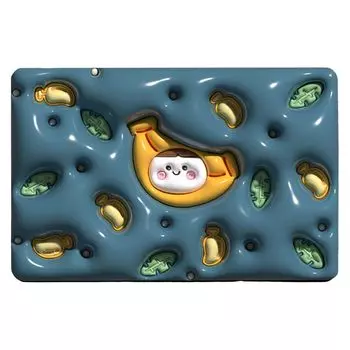 Коврик для ванной из диатомовой земли Диатомовая грязь 3D мультяшный узор Быстросохнущий прямоугольник Мягкий противоскользящий толстый супервсасывающий коврик для душа Коврик для душа Принадлежности для ванной комнаты-E Stuttg, мультиколор