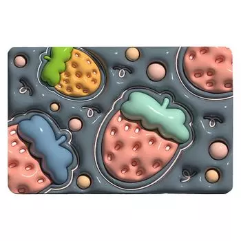 Коврик для ванной из диатомовой земли Диатомовая грязь 3D мультяшный узор Быстросохнущий прямоугольник Мягкий противоскользящий толстый супер всасывающий коврик для душа Коврик для душа Принадлежности для ванной комнаты-A Stuttg, мультиколор