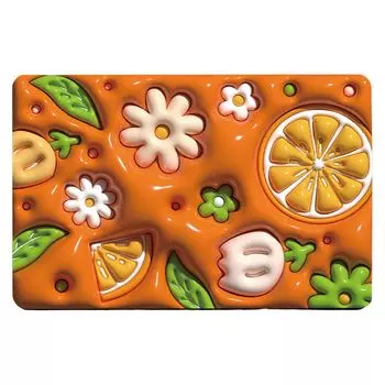 Коврик для ванной из диатомовой земли Диатомовая грязь 3D мультяшный узор Быстросохнущий прямоугольник Мягкий противоскользящий толстый супервсасывающий коврик для душа Коврик для душа Принадлежности для ванной комнаты-B Stuttg, мультиколор