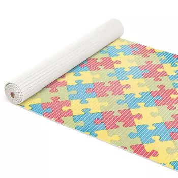 Коврик для ванной из мягкого пенопласта, противоскользящий коврик из мягкого пенопласта, коврик для ванной комнаты, релаксация, пазл, коврик для ванной, цветной, ширина 65 см, длина 280 см Roman Yakovlev Handelshaus ANRO, мультиколор