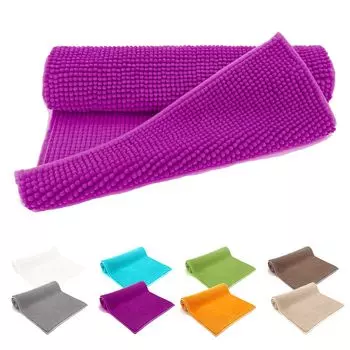 Коврик для ванной из шенилла heimtexland , очень пушистый, впитывающий коврик для ванной, тип 771, фиолетовый, 60 x 90 см