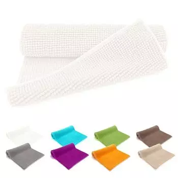 Коврик для ванной из шенилла heimtexland , очень пушистый, впитывающий коврик для ванной, тип 771, натуральный, 70 x 120 см, белый