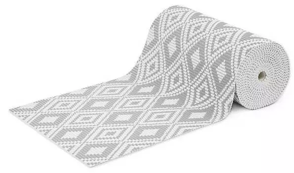 Коврик для ванной KARAT Reef Rhombus, 1x300 см, светло-серый