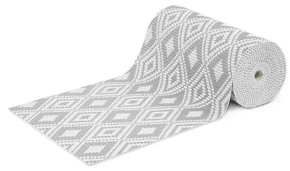 Коврик для ванной KARAT Reef Rhombus, 1x450 см, светло-серый