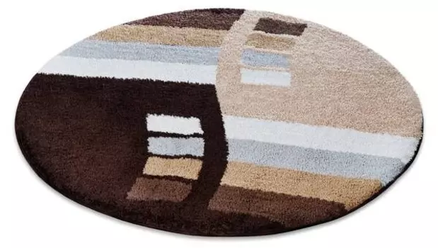 Коврик для ванной KARAT Spektral, 95x1,7x95x95 см, коричневый