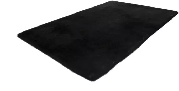 Коврик для ванной Kayoom "Кролик", высота 22 мм, нескользящее покрытие, подходит для пола с подогревом, мягкий мех кролика, ванная, детская, спальня прямоугольный (65х100 см), темно-серый