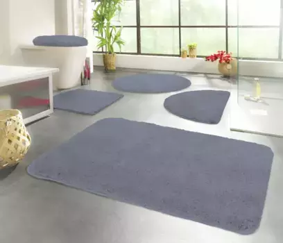 Коврик для ванной KiNZLER Chaozhou с нескользящим покрытием, 80х150 см, цвет jeansblau