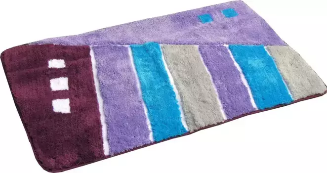 Коврик для ванной KiNZLER Gembloux с противоскользящим покрытием 80х150 см, цвет flieder