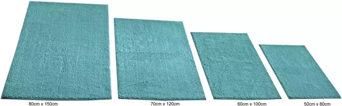 Коврик для ванной KiNZLER Шенилл с нескользящим покрытием, 60х100 см, цвет petrol