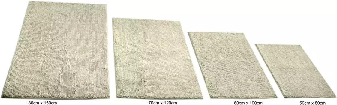 Коврик для ванной KiNZLER Шенилл с нескользящим покрытием, 50х80 см, цвет natur