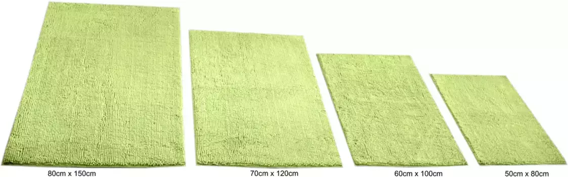 Коврик для ванной KiNZLER Шенилл с нескользящим покрытием, 60х100 см, цвет kiwi