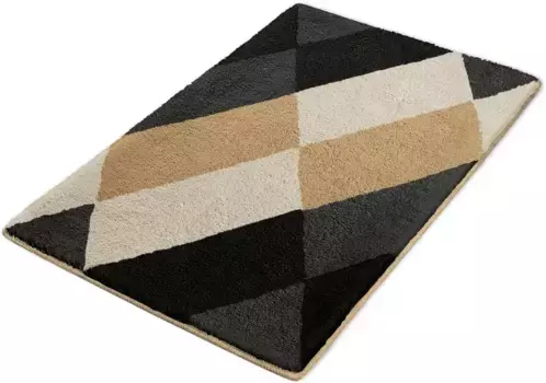 Коврик для ванной Kleine Wolke "Ayana" с нескользящим покрытием 55х50 см, черный