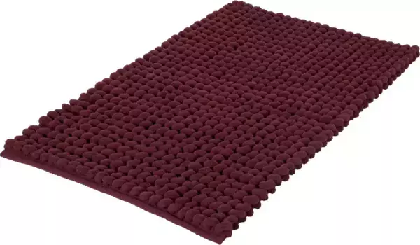 Коврик для ванной Kleine Wolke "Celine", высота 40 мм, нескользящее покрытие, подходит для пола с подогревом, коврик для ванной, однотонный, моющийся прямоугольный (60х100 см), цвет rosenholz