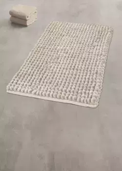 Коврик для ванной Kleine Wolke "Celine", высота 40 мм, нескользящее покрытие, подходит для пола с подогревом, коврик для ванной, однотонный, моющийся квадрат (60х60 см), цвет bast